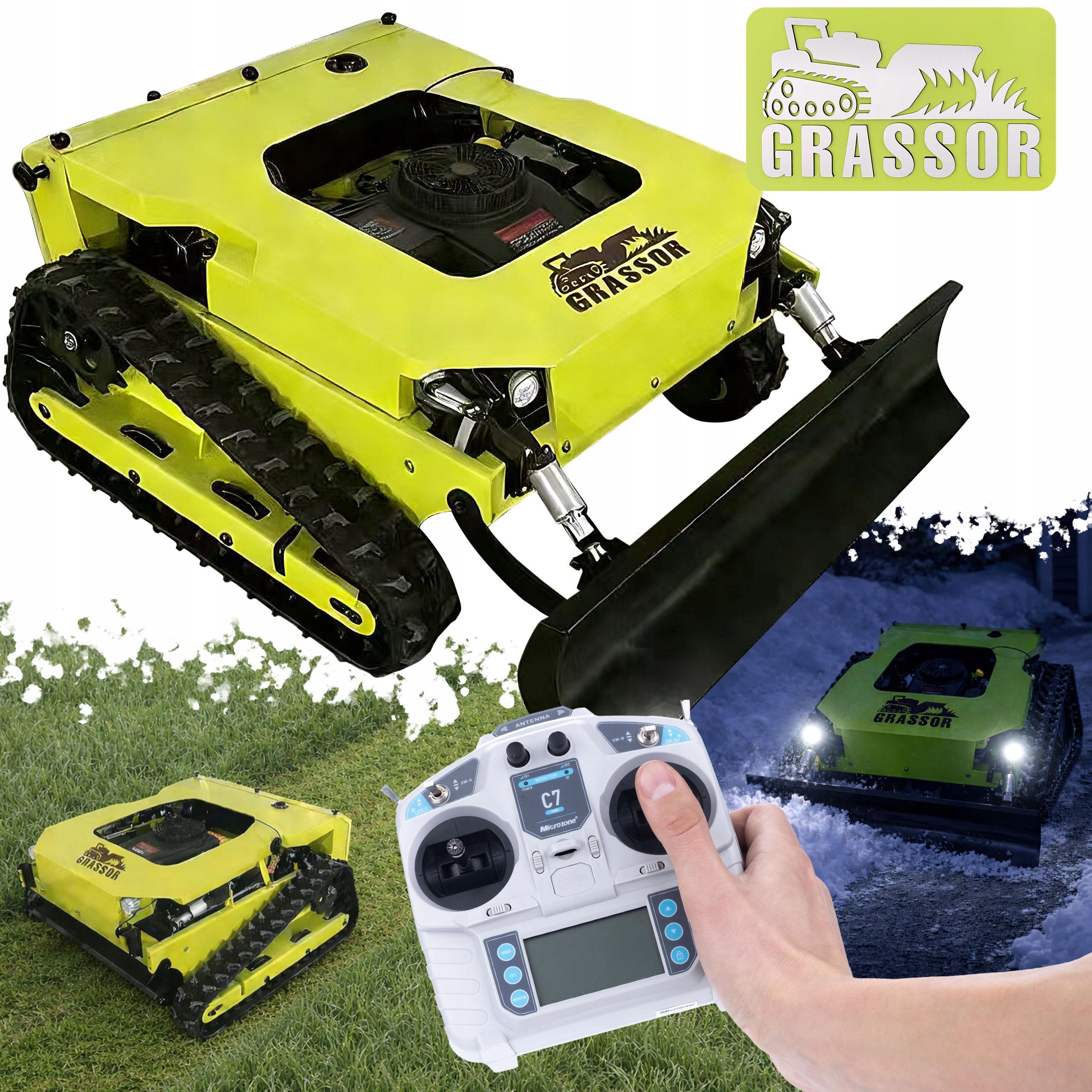 Robot-Rasenmäher TerraForce 800T-G22EMP - Hybridantrieb | Loncin 608cc 22HP | 800 mm Schnittbreite | 2×800W Brushless | 200 m Fernbedienung | 45° Steigung | 255 kg