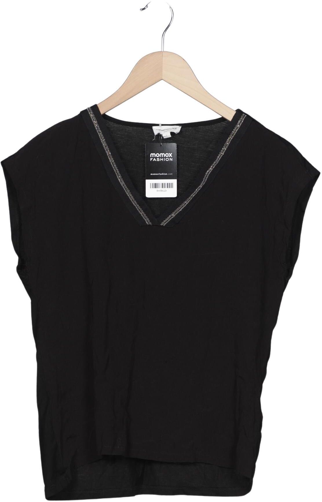 1 2 3 Paris Damen T-Shirt, Schwarz, Gr. L, Lyocell / Viskose / Baumwolle / Synthetik - Second Hand