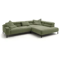 ECKSOFA DELIA Grün Cord