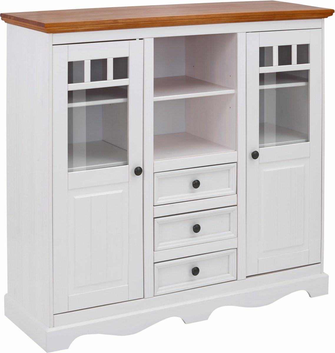 Melissa Highboard met 2 glazen deuren en 3 laden