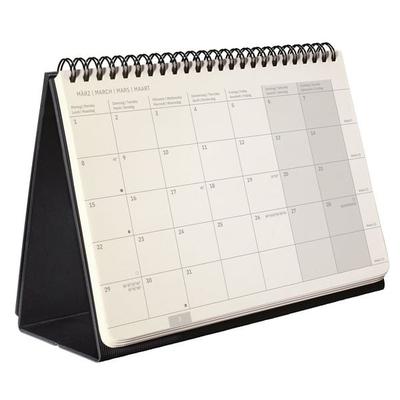 SIGEL C2781 Tischkalender Conceptum 2027, ca. A5 quer, Hardcover, schwarz