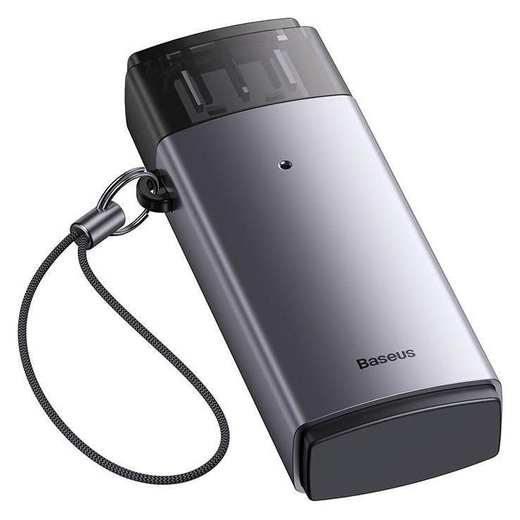Baseus Lite Series USB-A to SD/TF Card Reader Grey (USB 3.0) (WKQX060013)