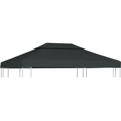 vidaXL Pavillon-Dachplane mit Kaminabzug 310 g/m2 4x3 m Anthrazit