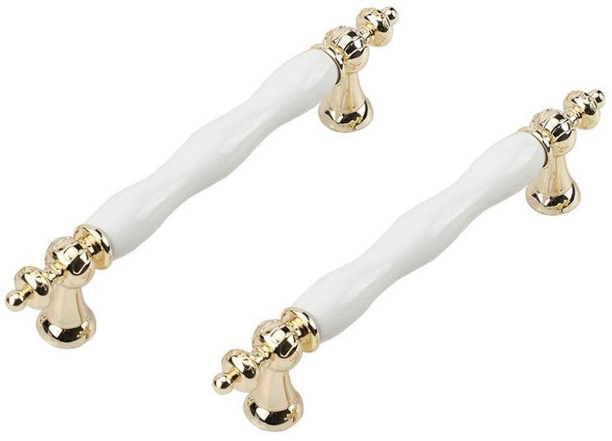 Dailygoody Keramische Lade Knoppen - Vintage Kast Handgrepen - Wit