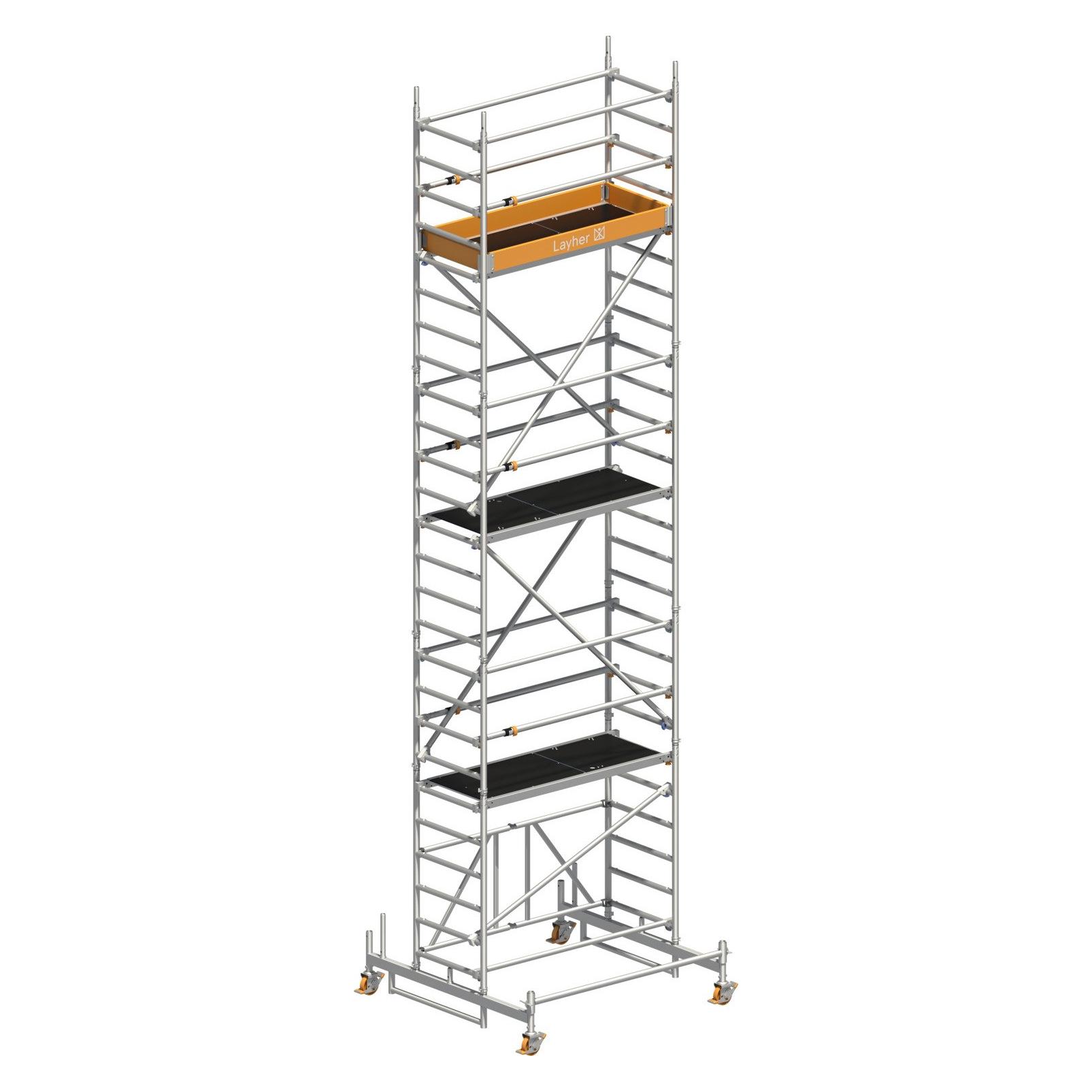 Layher Zifa P2 mit Uni Telegeländer, 1416216 max. Plattformhöhe, 5.76 m (Plattformleiter) (229220)