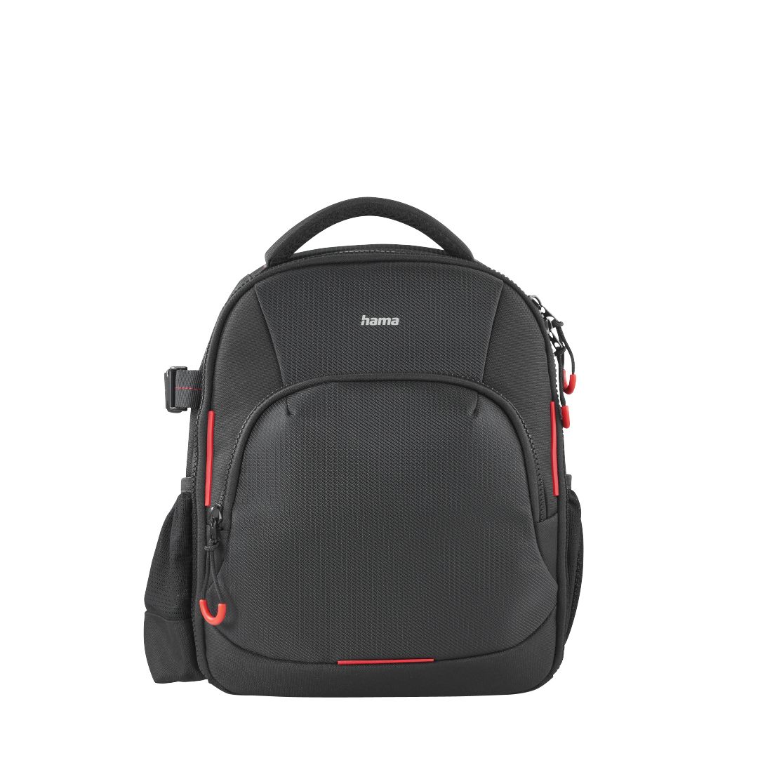 Hama 121345 Ohio Kamera-Rucksack für Jede Marke 220 x 100 x 240 mm (Schwarz, Rot) 00121345