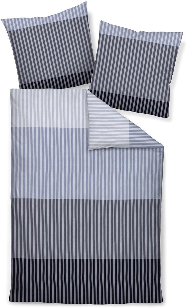 Janine Mako Satin Beddengoed Set met Strepen