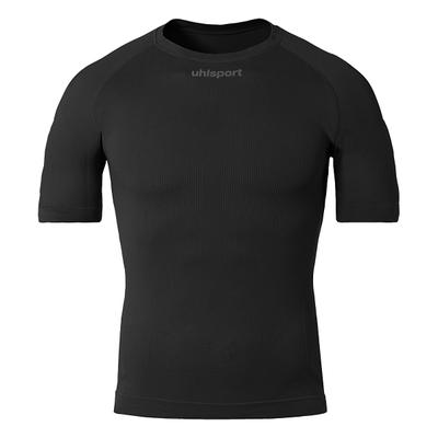 Kompressionsshirt UHLSPORT "Shortsleeve Performance Pro Kids", Jungen, Gr. 128, schwarz, Obermaterial: 100% Polyamid Polyam.recyc., Shirts