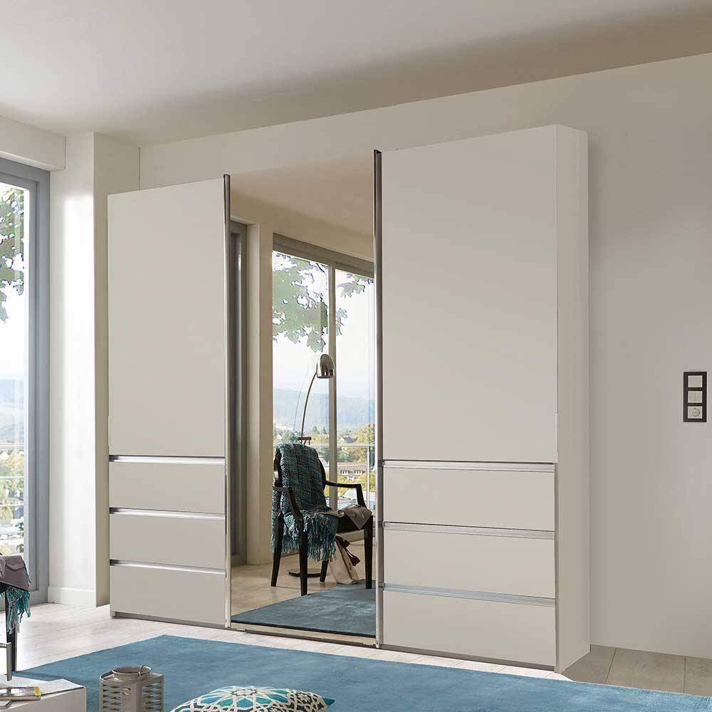 Pharao24.de Gleittürenschrank modern in Champagner glasbeschichtet