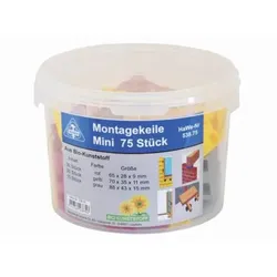 HaWe Keile Sortiment 75 Stück | Montagekeile im Eimer