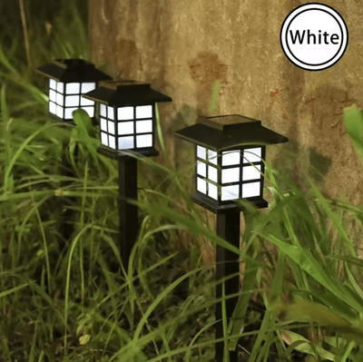 Inspire Curations Waterproof LED Solar Pathway Garden Lights white 2pcs