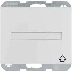 Berker SCHUKO-Steckdose aluminium Deckel/Beschriftung 47527203