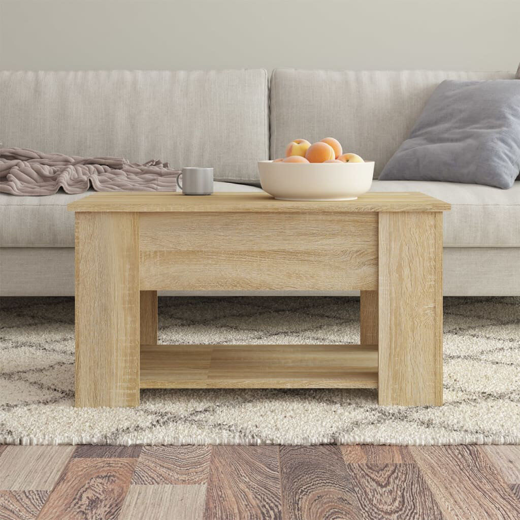 Latitude Run Husnija Lift Top Four Leg Coffee Table with Storage Beige 41cm H X 79cm W X 49cm D