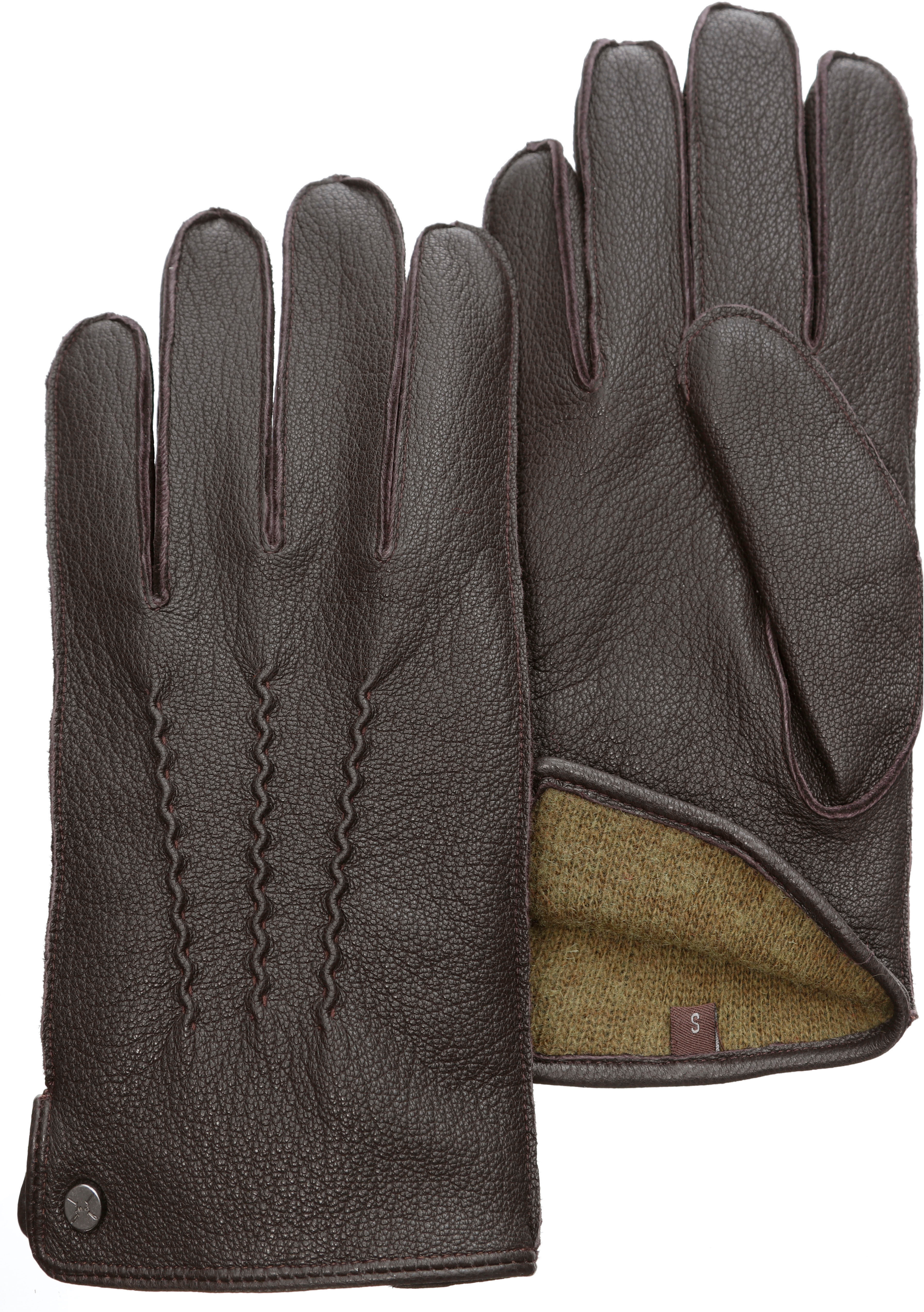 Lederhandschuhe PEARLWOOD "Luke", Herren, Gr. 9.5, braun (hazel), Ziegenleder, unifarben, Handschuhe Lederhandschuhe, Atmungsaktiv, Wärmeregulierend, Wind - und Wasserabweisend hazel 9.5