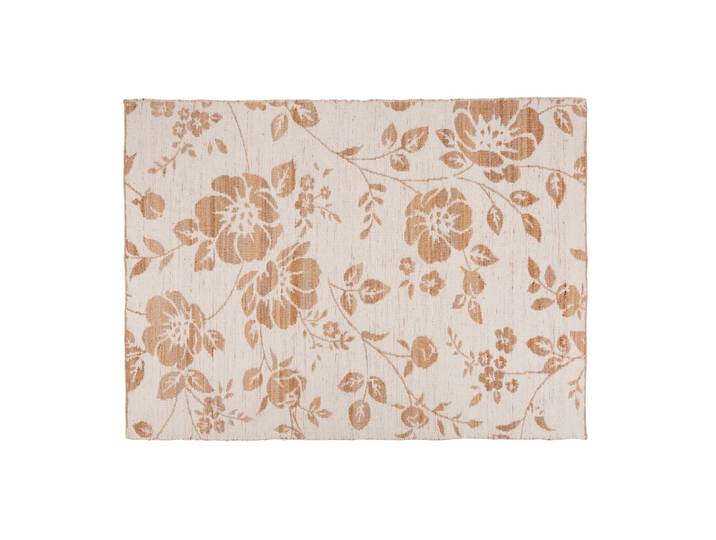 Teppich aus Jute, Baumwolle und Wolle, beige umkehrbar 160x230cm