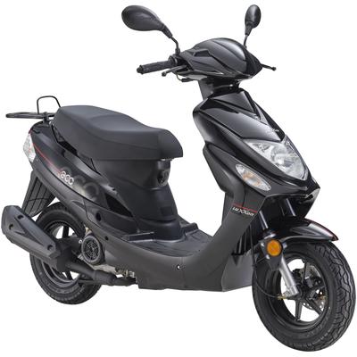 Motorroller LUXXON "ECO (45km/h), 50 ccm, City-Roller, EFI", schwarz, Motorroller, ohne Topcase, 45 km/h, Euro 5, Kraftstoffeinspritzung (EFI), Lenkerschloss, Cityroller, 3 PS, B:66cm H:111cm L:173,5cm