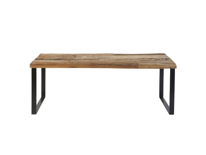 Banc en bois recyclé et acier noir