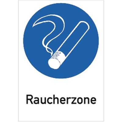 Aufkleber Raucherzone, Kombischild, Folie, 210x297 mm