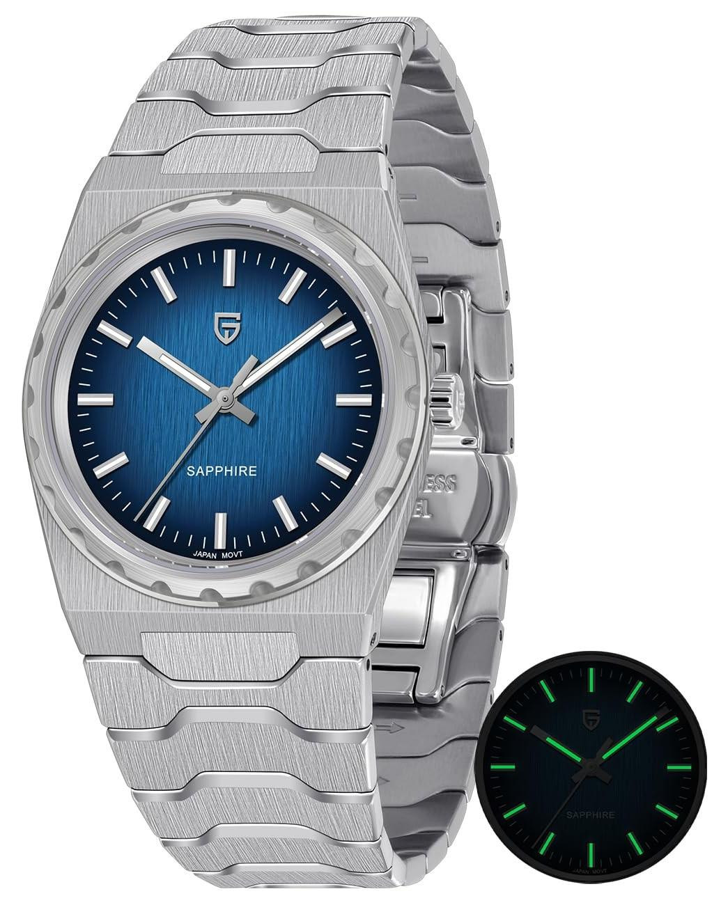 Merkloos Ultra Dun Horloge met Krasbestendig Saffierglas