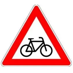 Magni, Sicherheitskennzeichnung, VKZ.138-10 Dreieck 900mm Radfahrer kreuzen(rechts) RAL-Gütezeichen Folie RA2