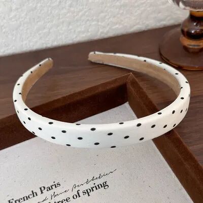 Fusion Finds Sweet Polka Dot Headband For Women Floral Fabric Hair Hoop Fashion Hair Accessory b