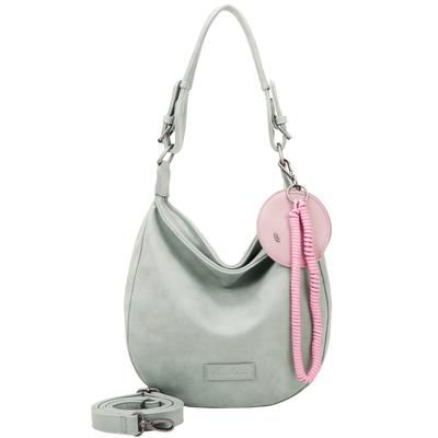 Schultertasche FRITZI AUS PREUSSEN "Fritzi Hobo", Damen, Gr. B/H/T: 10cm x 31cm x 33cm, grün (mint), Lederimitat, unifarben, Taschen Schultertasche, mit abnehmbaren Schultergurt