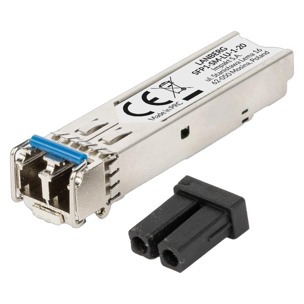 Lanberg Moduł SFP MODUŁ ŚWIATŁOWODOWY SFP DO 20KM 1GB/S 1310NM LC/UPC GIGABIT SINGLE MODE (LANBERG)