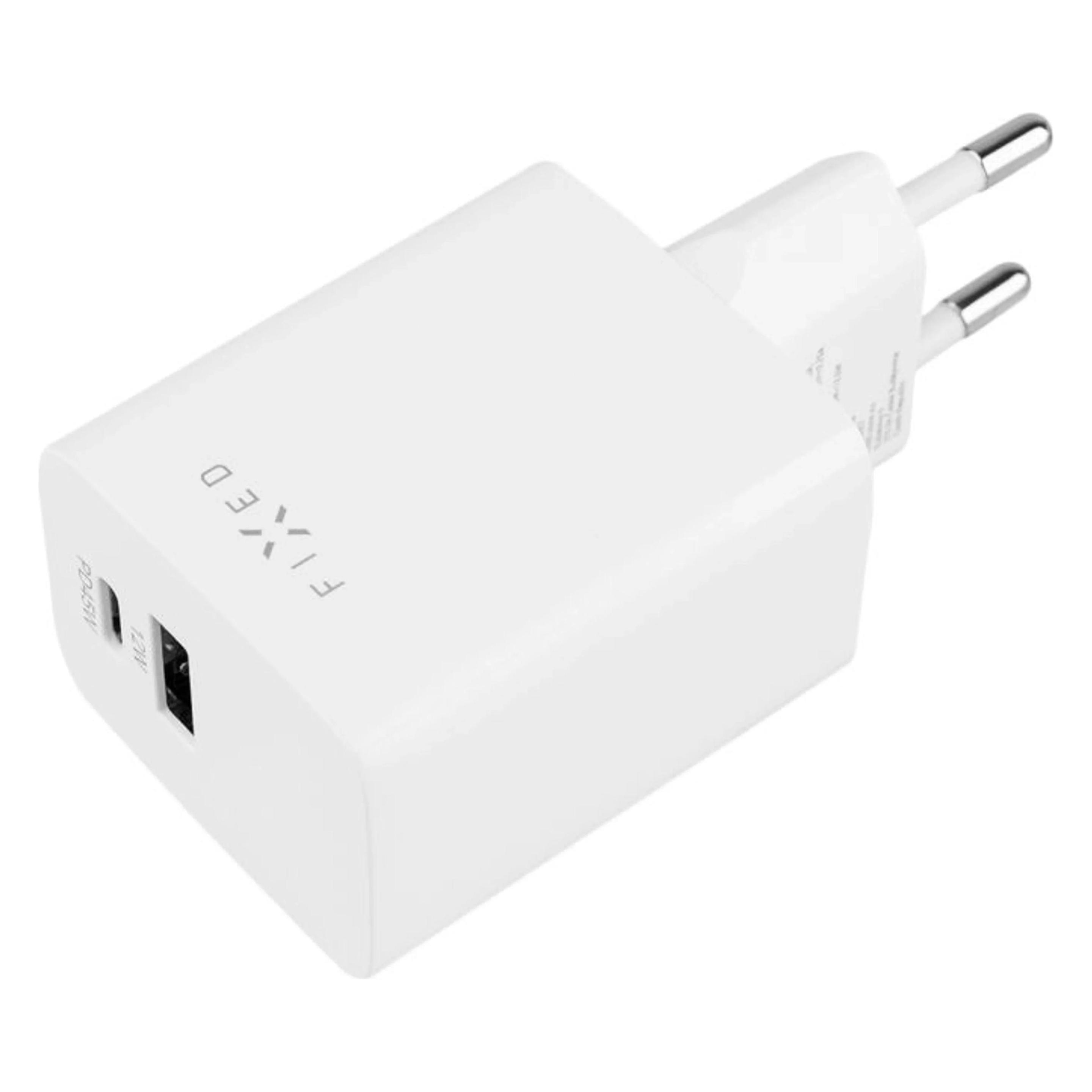 Fixed Festes Mini-USB-C/USB-Reiseladegerät 45W | FIXC45M-CU-WH (45 W, 2 Ports) (FIXC45M-CU-WH)