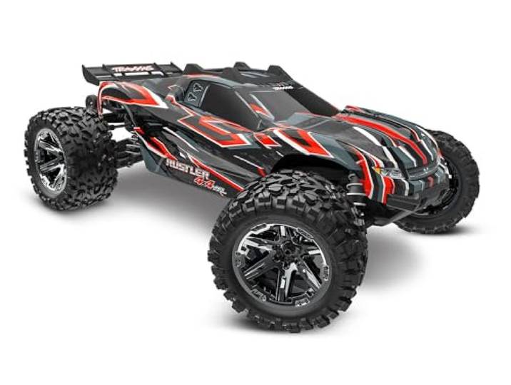 TRAXXAS RUSTLER 4x4 VXL BRUSHLESS HD ROT - Fernsteuerbares Geländefahrzeug - Auto - Outdoor Adventure - Erwachsene