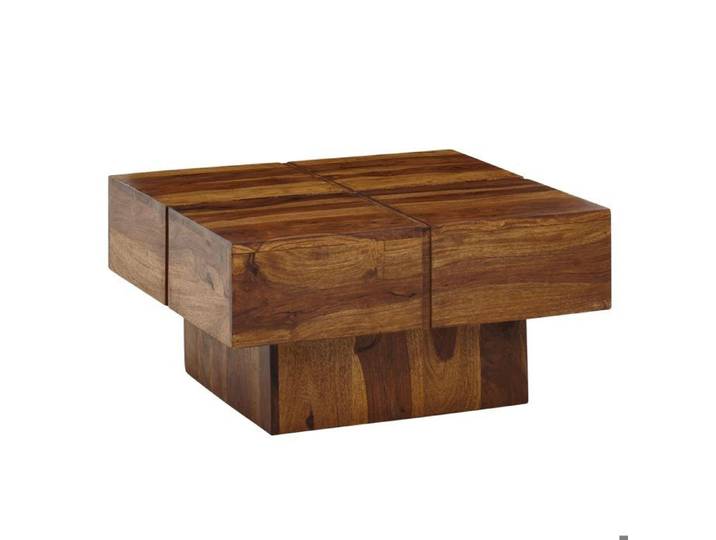 Table Basse Carrée - Meuble Design Moderne - Bois Massif - 57 5 cm - Vernis Protecteur - Salon