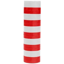 1 Rolle Papier Luftschlangen rot weiss