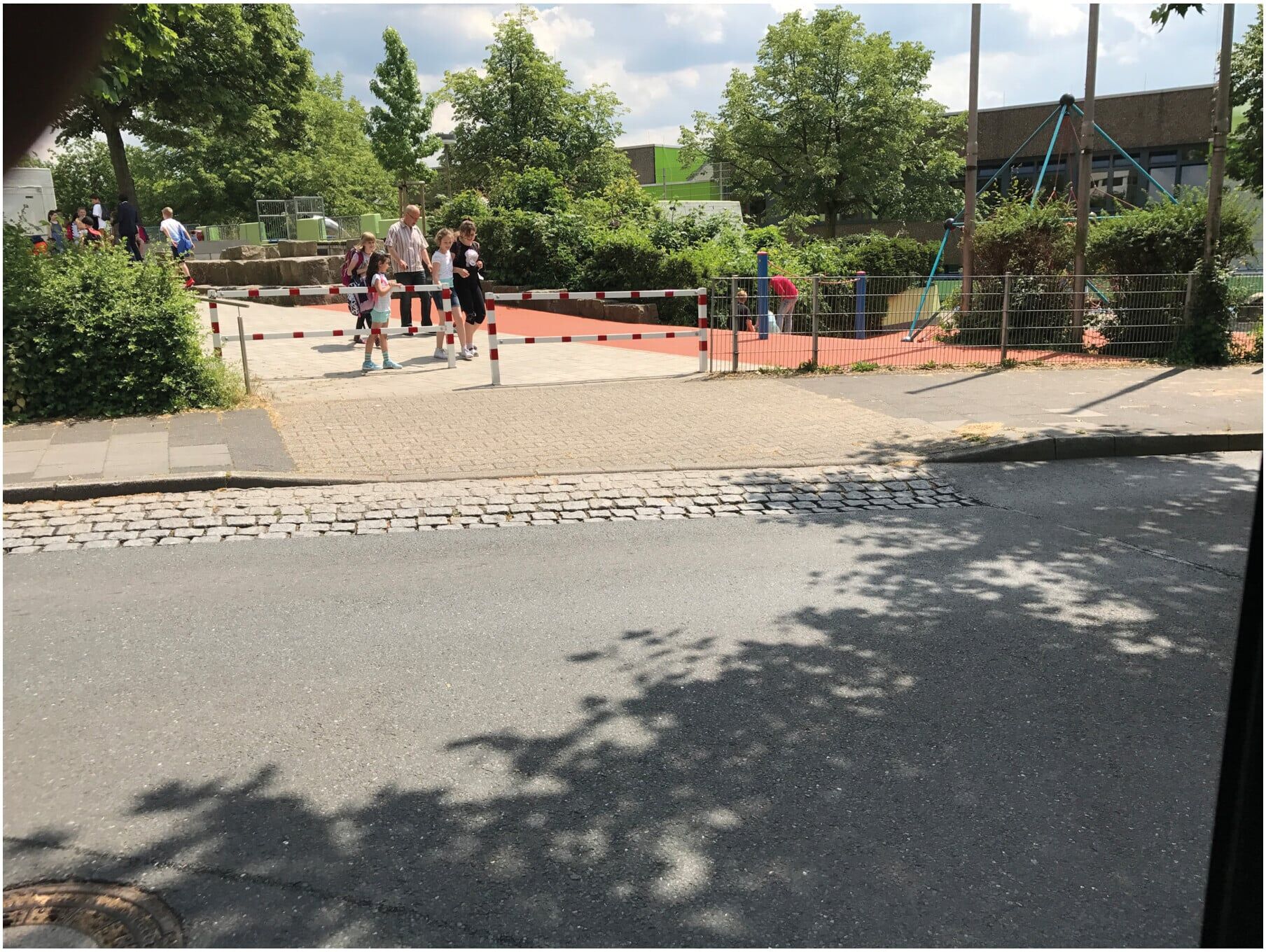 Schake Wegesperren 2,50m + Knieholm, weiß, beschichtet, + rot reflektierenden Leuchtstreifen (416_25B)