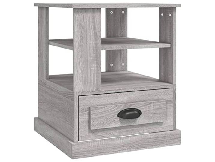 Kaorsrow Beistelltisch Grau Sonoma 50x50x60 cm Sofatisch aus Holzwerkstoff Vielseitige Ablage mit Stauraum für Schlafzimmer oder Wohnbereich, ideal zur Präsentation von Deko.