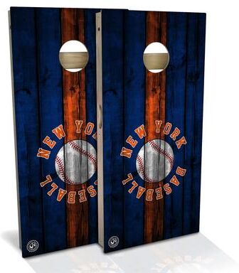 Skip's Garage New York Baseball Outdoor Cornhole Board Set