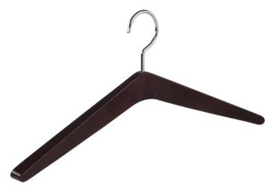 Holz-Kleiderbügel Rudolf Weber KG Wood, Bügelstärke 22 mm, drehbarer Haken, 4 Stück, Wenge gebeizt