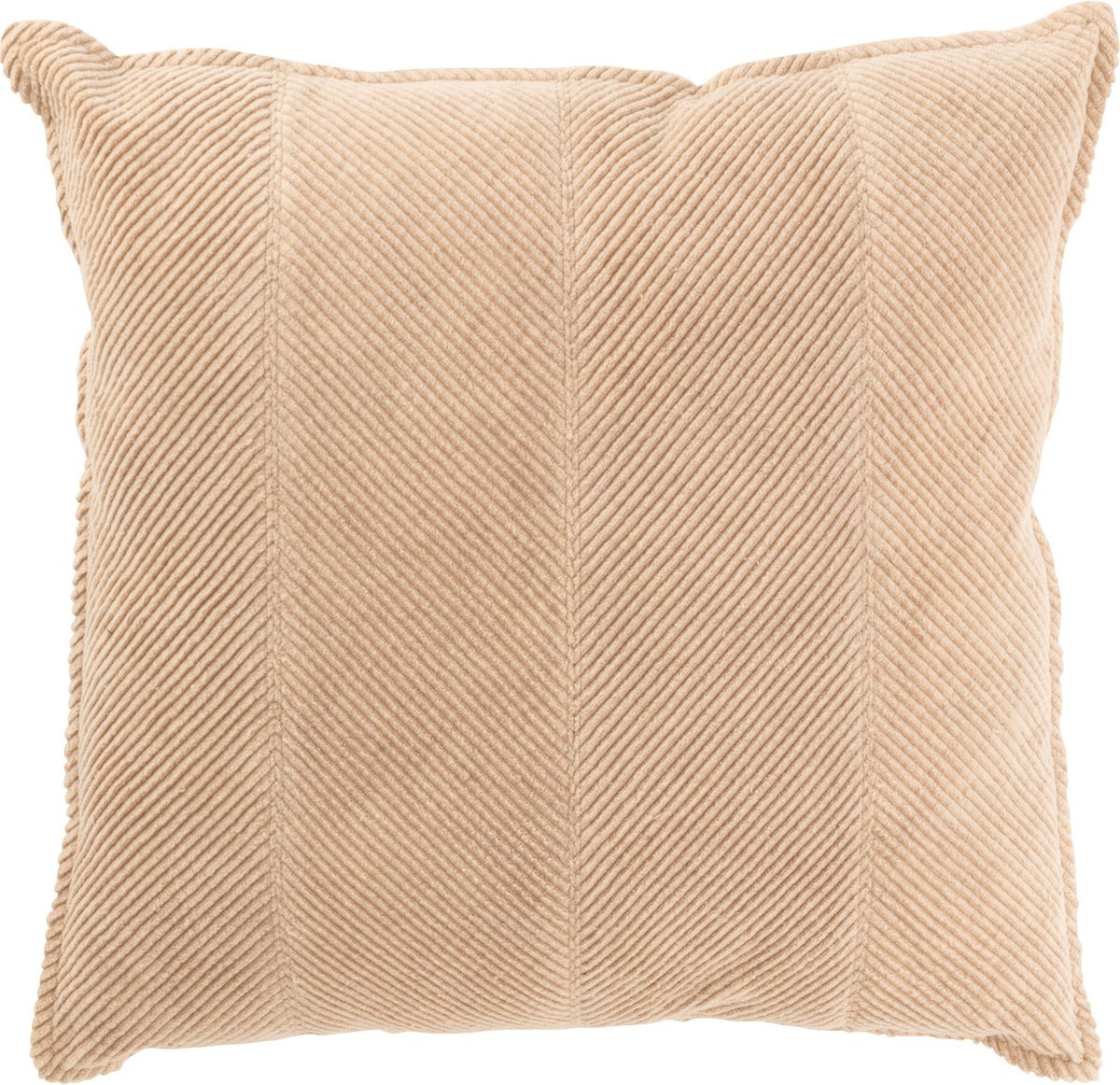 J-Line kussen Strepen beige katoen/polyester