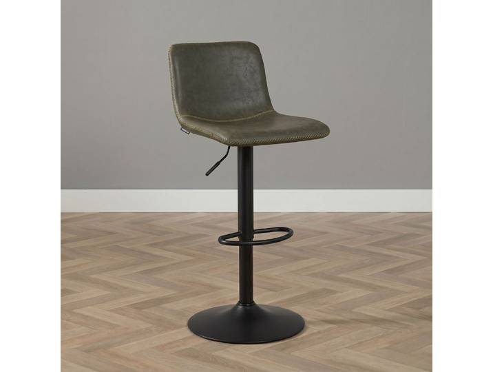 Bronx71 Barhocker Leder Texas höhenverstellbar olivgrün 60-76 cm