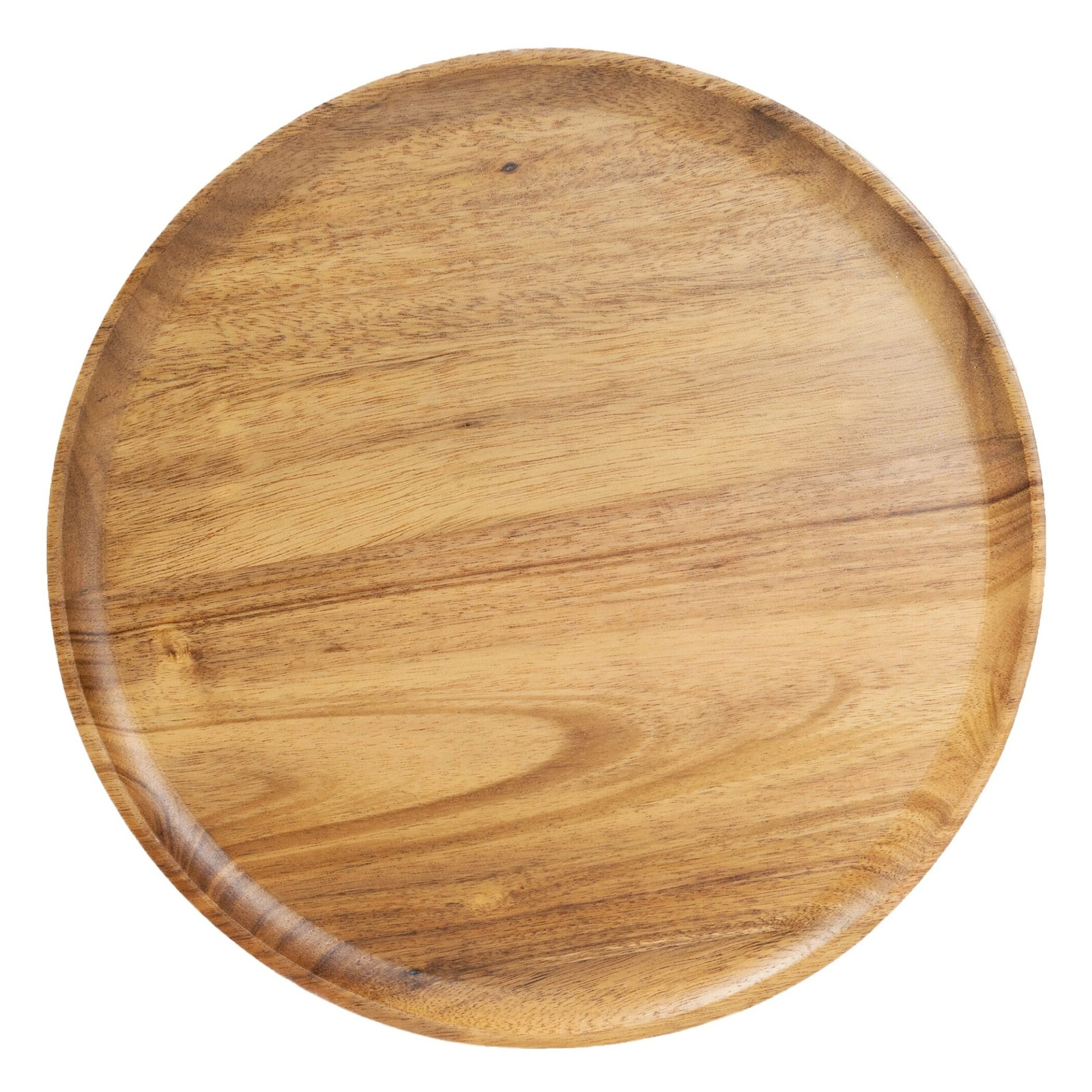 QUVIO Dienblad van Hout - Diameter: 25,5 cm