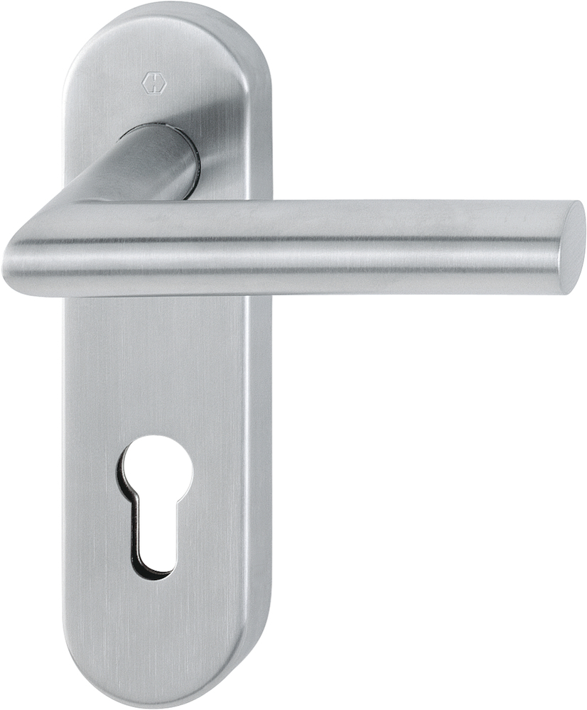HOPPE FH-Drückergarnitur mit Kurzschild Amsterdam FS-E1400/353KH, Edelstahl 10722509
