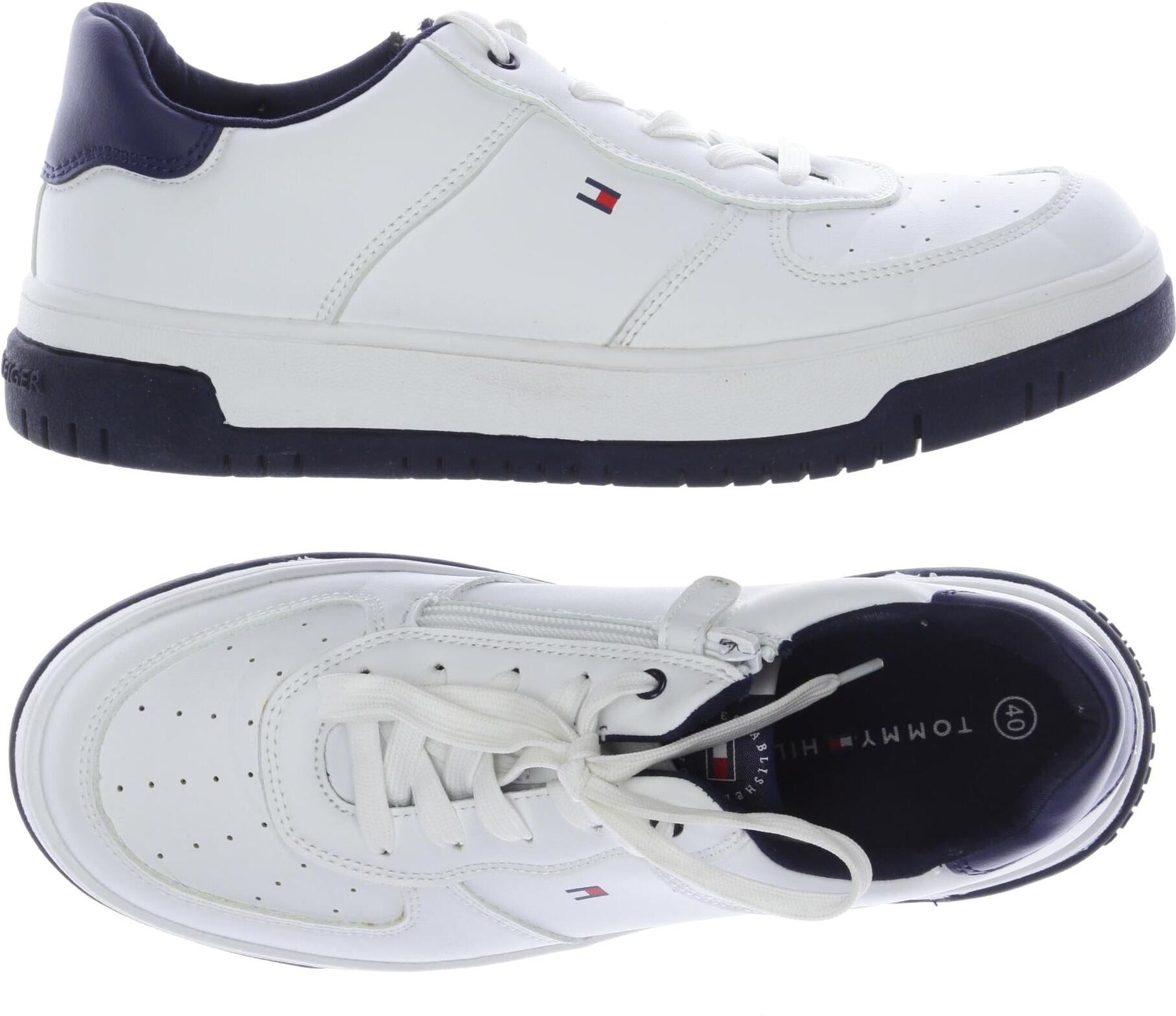 Tommy Hilfiger Damen Sneaker, Weiß, Gr. EU 40, Kunstleder - Second Hand
