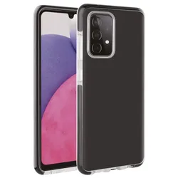 Cover für Samsung Galaxy A33 (Schwarz, Transparent) Rock Solid