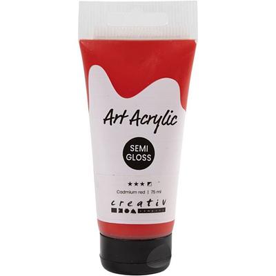 Creativ Company Acrylfarbe, Mattglänzend, Halbdeckend, Kadmiumrot, 75 ml/ 1 Fl.