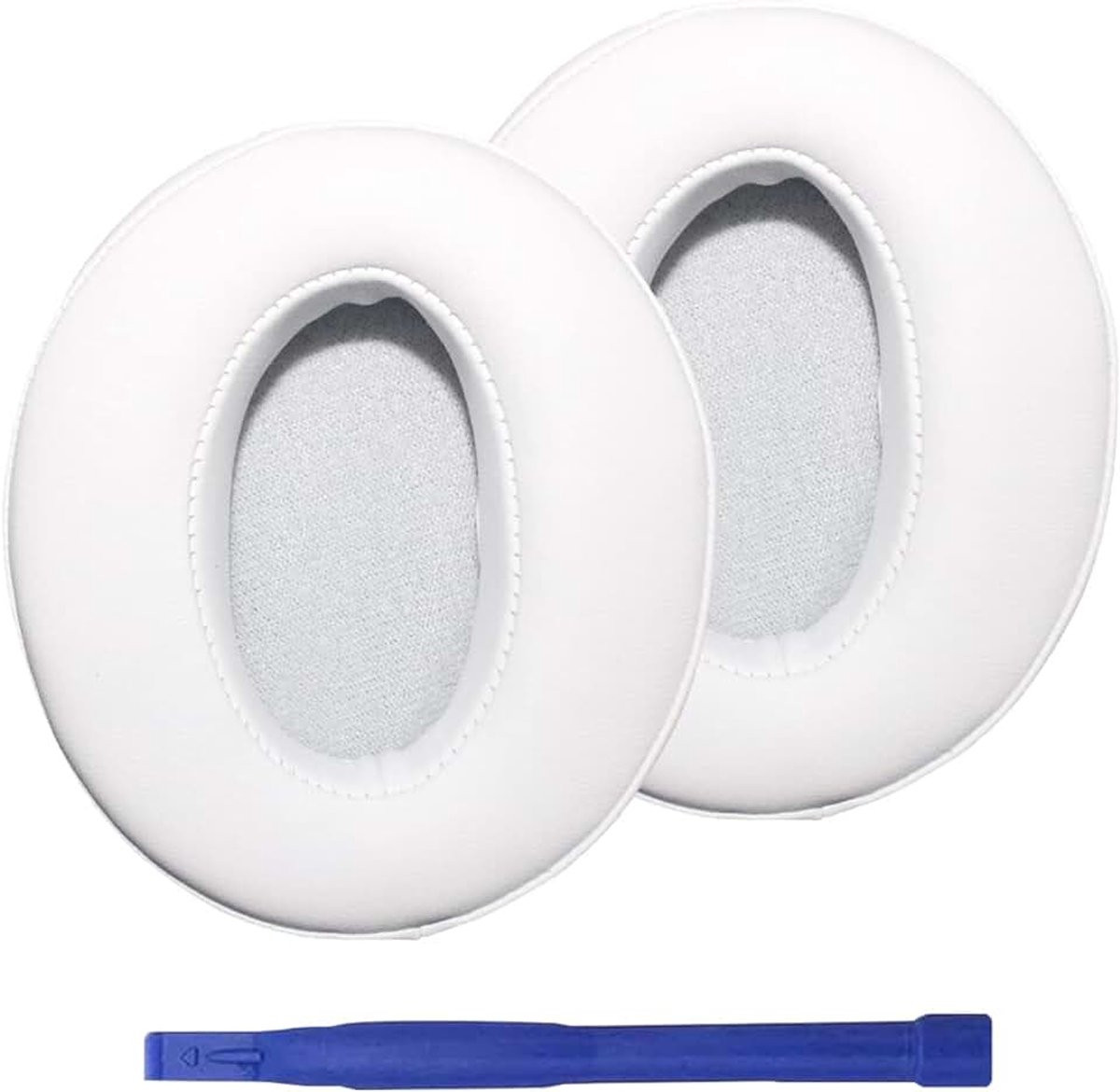 Oorkussens voor Sennheiser HD 4.50BT, HD 4.50BTNC en HD 4.40BT en HD 350BT hoofdtelefoons met zacht eiwitleer en traagschuim, wit