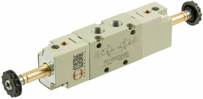 Riegler 2x3/2 électrovanne, commande ext., mono., G 1/8, NC (7010023400)