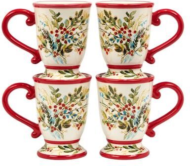 Certified International Christmas Gatherings 16 oz. Mugs, Set of 4
