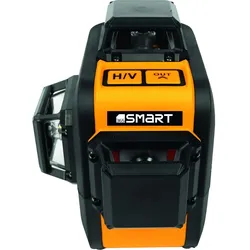 smart, Linienlaser, Wiederaufladbarer, selbstnivellierender 3-Strahl-360°-3D-Laser mit rotem Strahl bis zu 15 m, Li-Ion