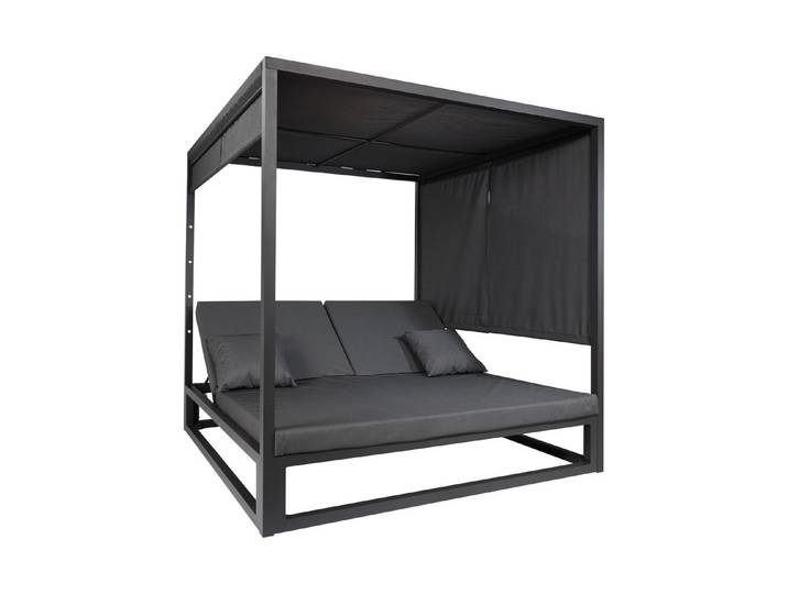 Home and More Outdoor-Bett Palm Beach Grau 2 × 2 m