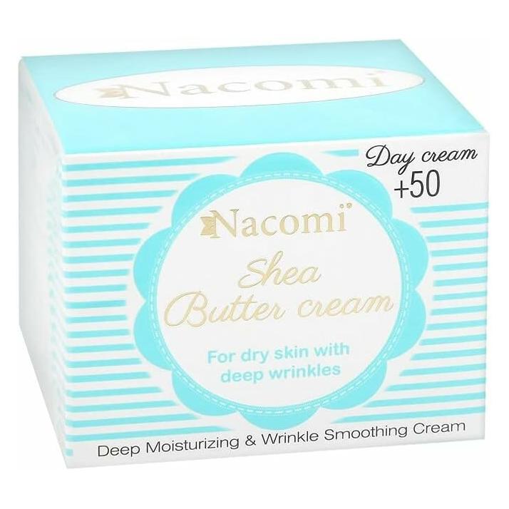 Nacomi Shea Butter Cream krem do twarzy z witaminą E i kwasem hialuronowym 50+ na dzień 50ml (50 ml, Tagescreme) (30063382)
