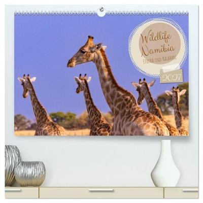 Wildlife Namibia - Etosha und Kalahari (hochwertiger Premium Wandkalender 2027 DIN A2 quer), Kunstdruck in Hochglanz