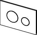 TECELoop flush plate 9240658 verre noir, boutons dorés